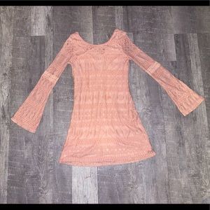 Hot Gal/ lace mini dress/ pink size S